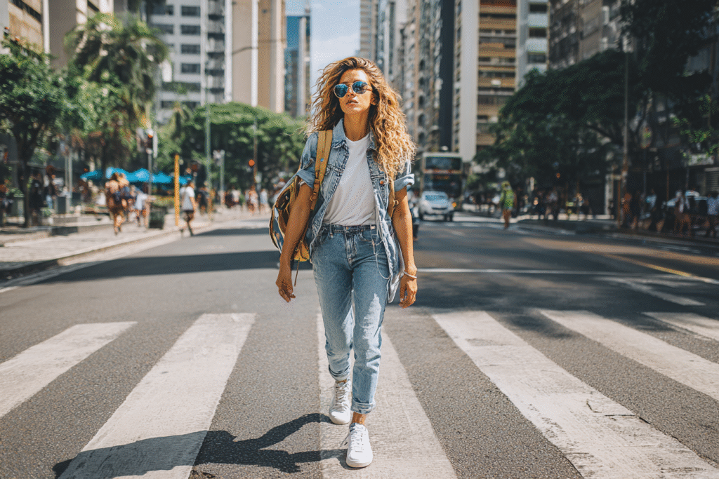 Look Casual para o Dia a Dia com Tênis Branco