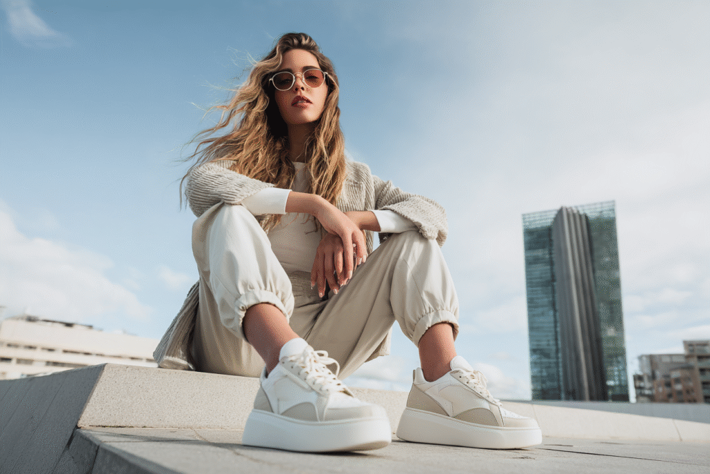 Looks Com Wedge Sneakers Tendência Para Um Visual Urbano