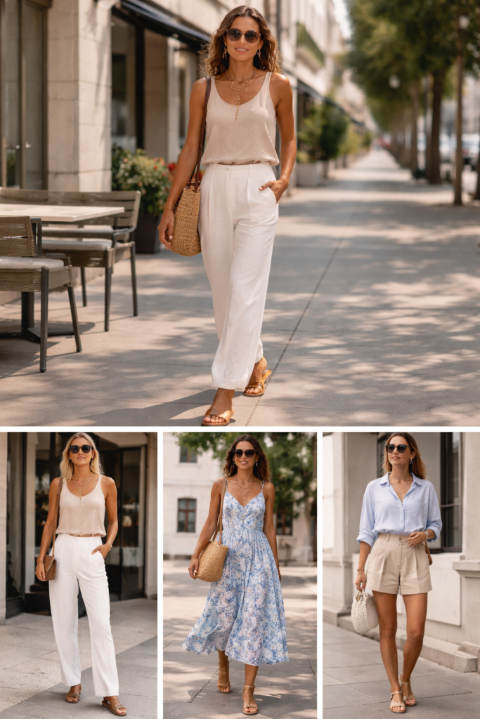 look feminino leve e arrumado para calor de 30 graus 