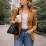 peças alinhadas e neutras organizadas para criar uniforme pessoal