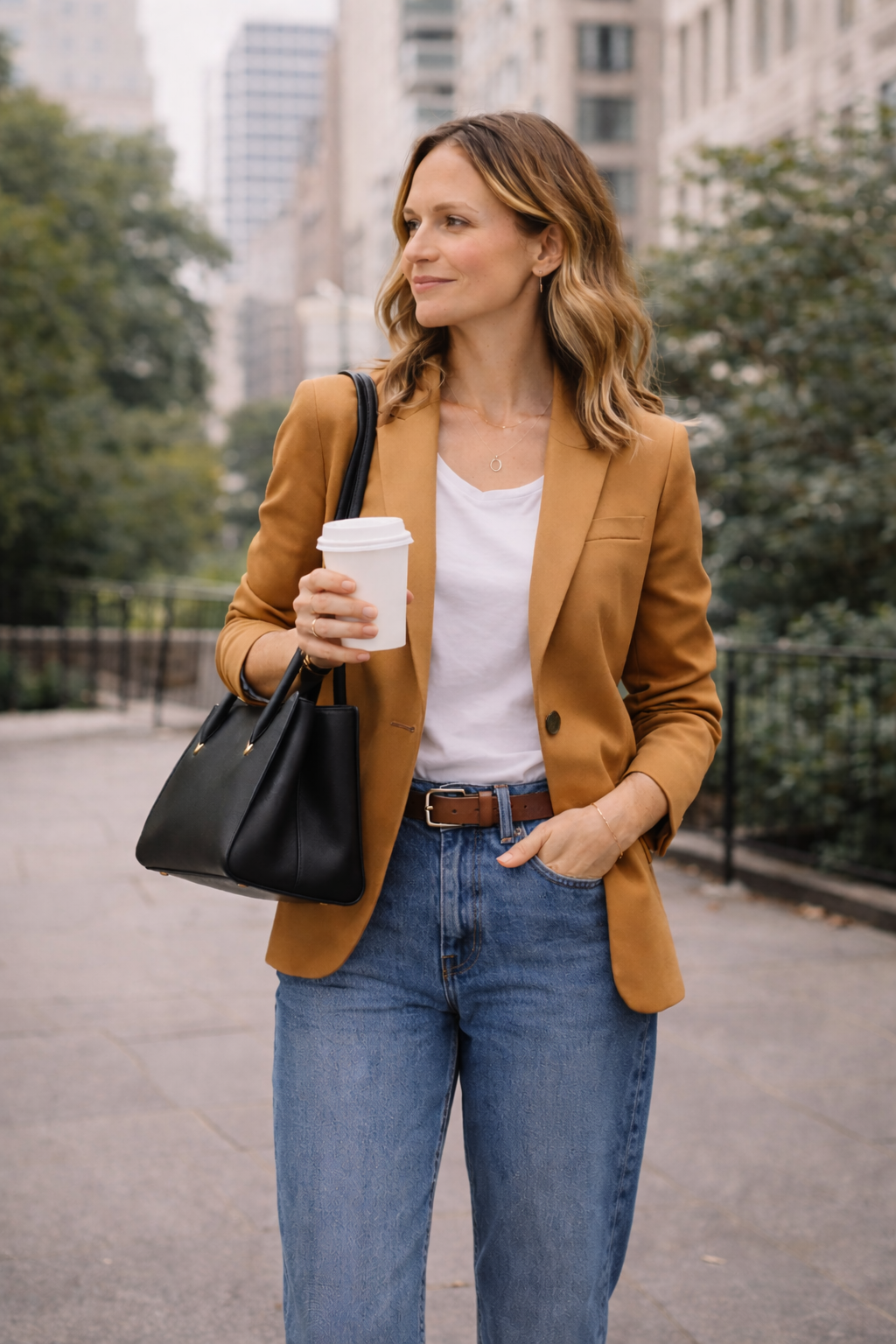 peças alinhadas e neutras organizadas para criar uniforme pessoal