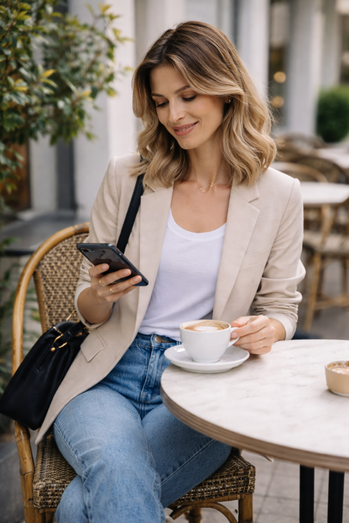 look feminino básico e elegante para rotina diária